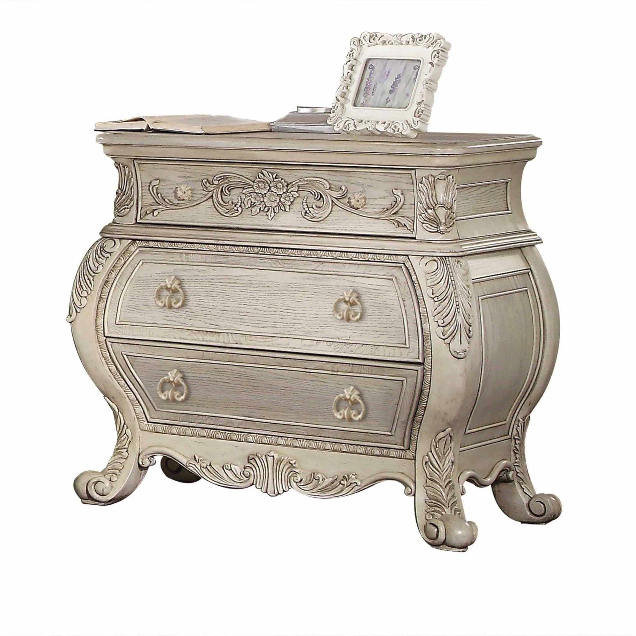 24 Platinum Two Drawers Nightstand