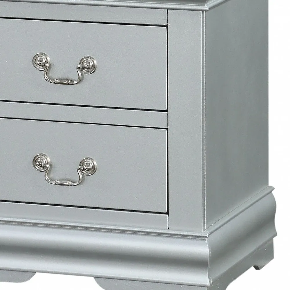 24 Platinum Two Drawers Nightstand