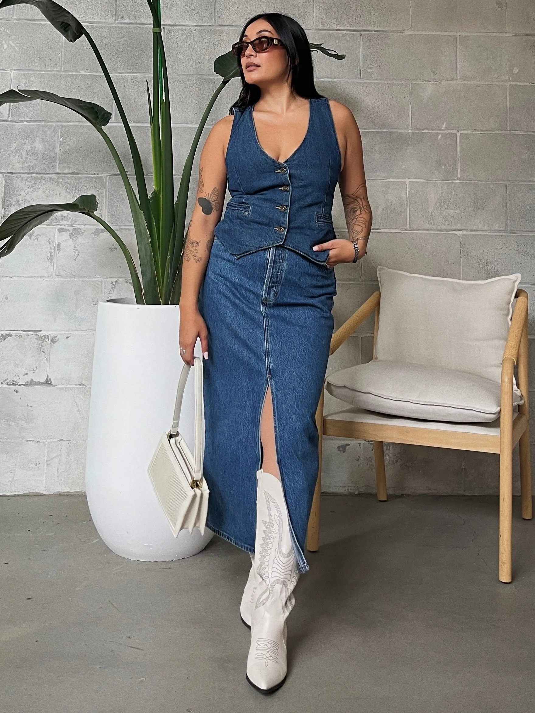 27 Cassidy Structured Denim Vest