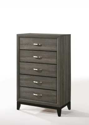 31 Gray Manufactured Wood Five Drawer Chest