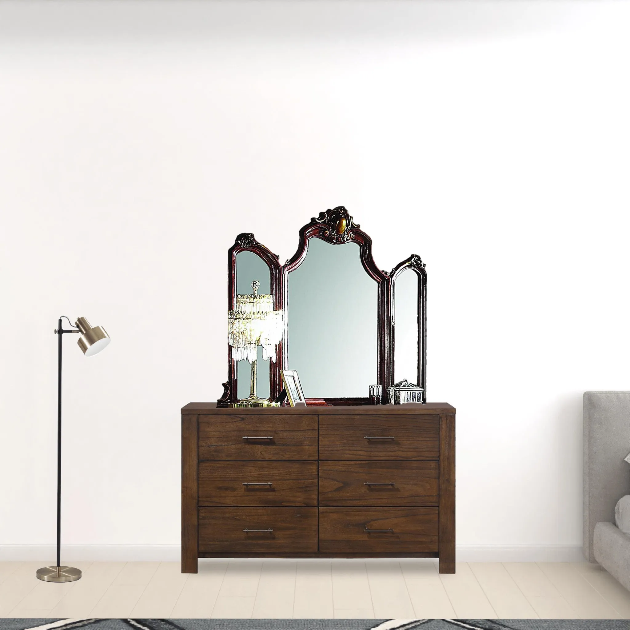 45 Irregular Dresser Wood Mirror