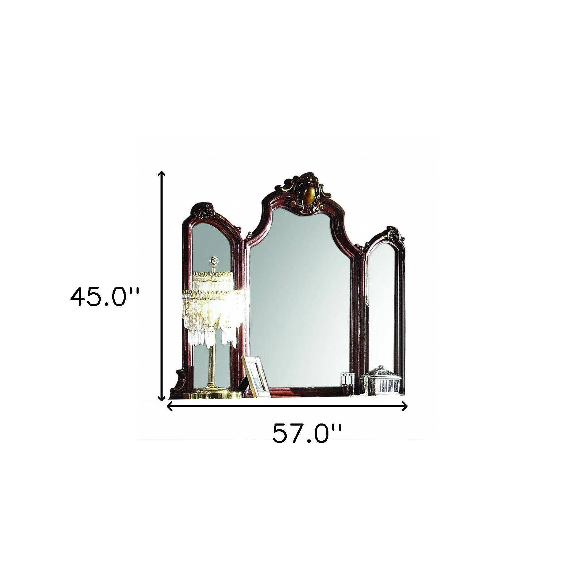 45 Irregular Dresser Wood Mirror