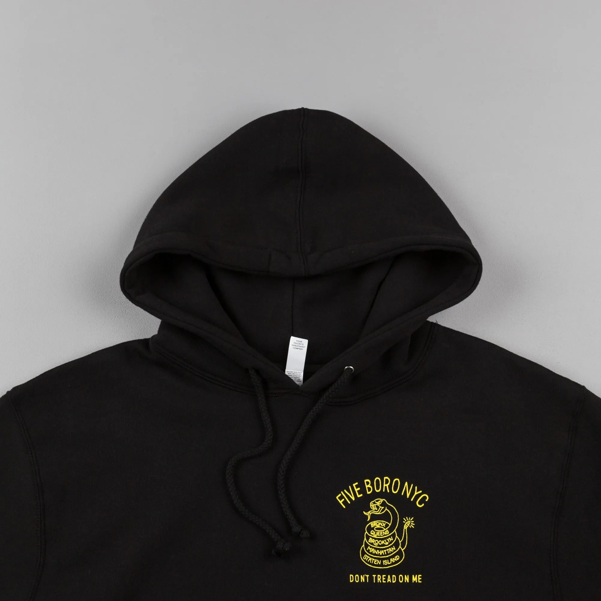 5Boro Don't Tread Hooded Sweatshirt - Black