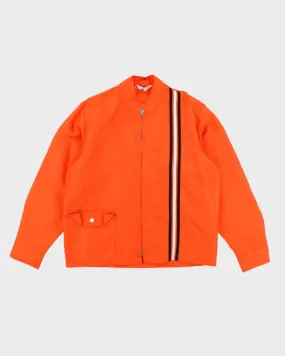 70's Vintage Men's Orange Avon Shell Racing Jacket - L