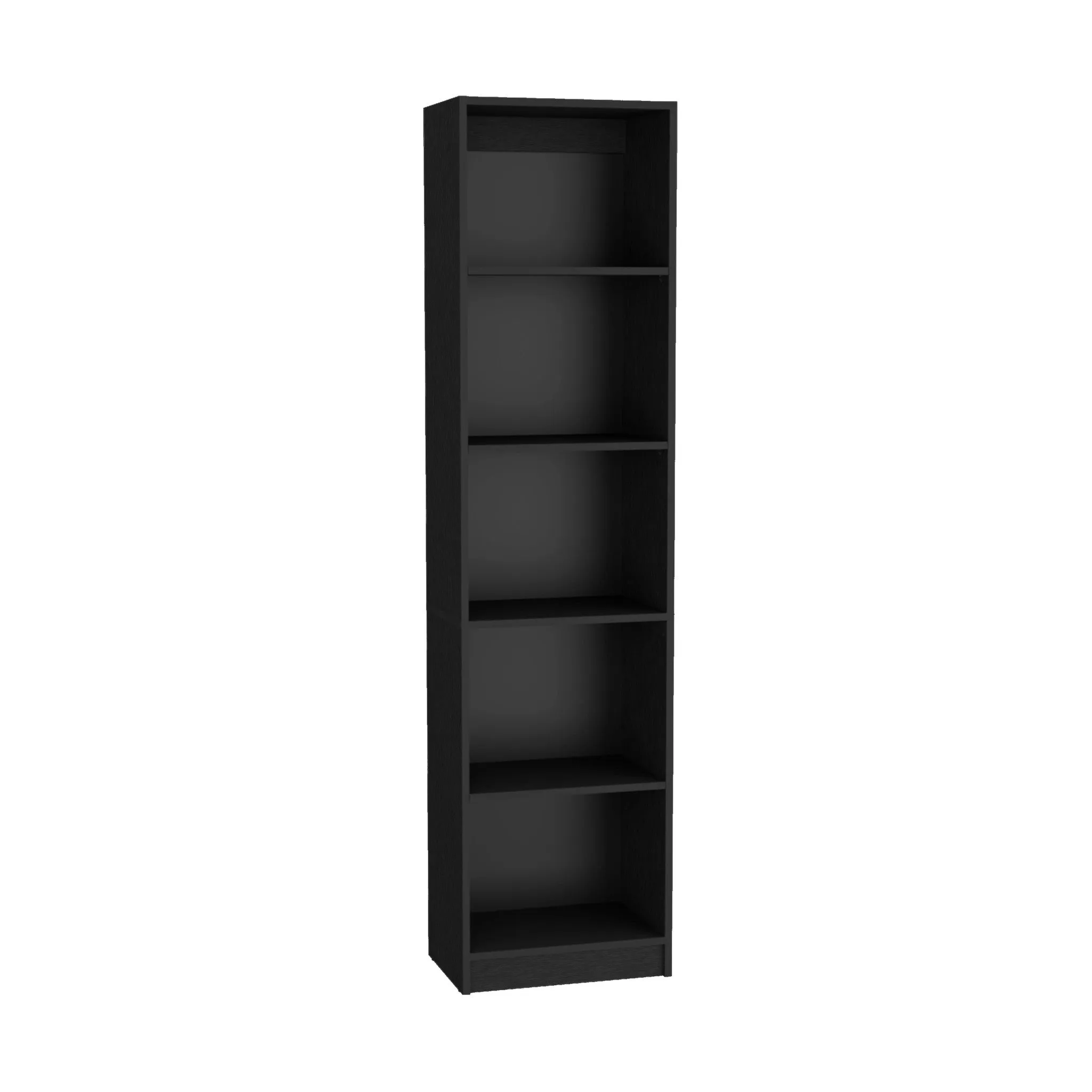 71 Black Five Tier Bookcase