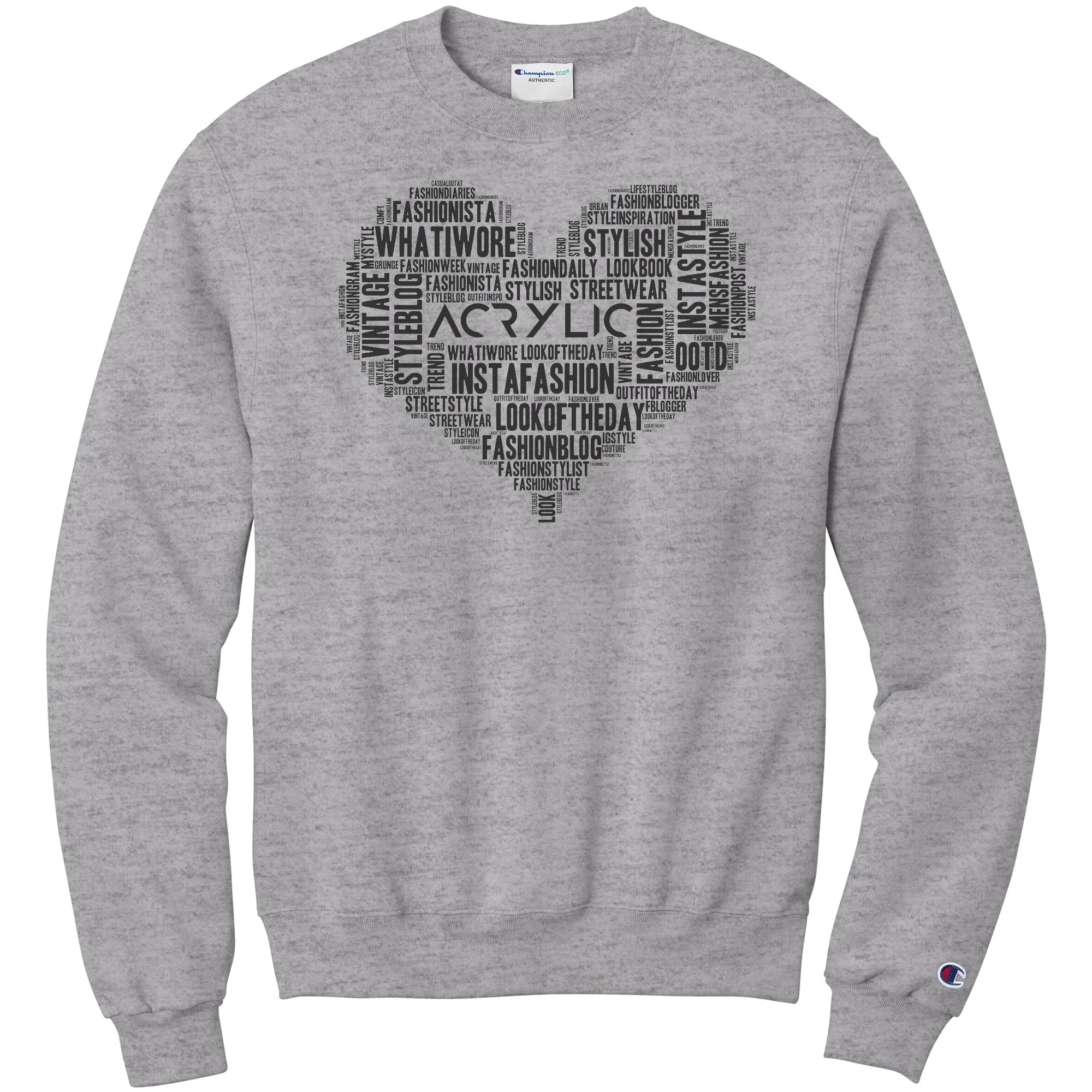 Acrylic Word Cloud Sweatshirt