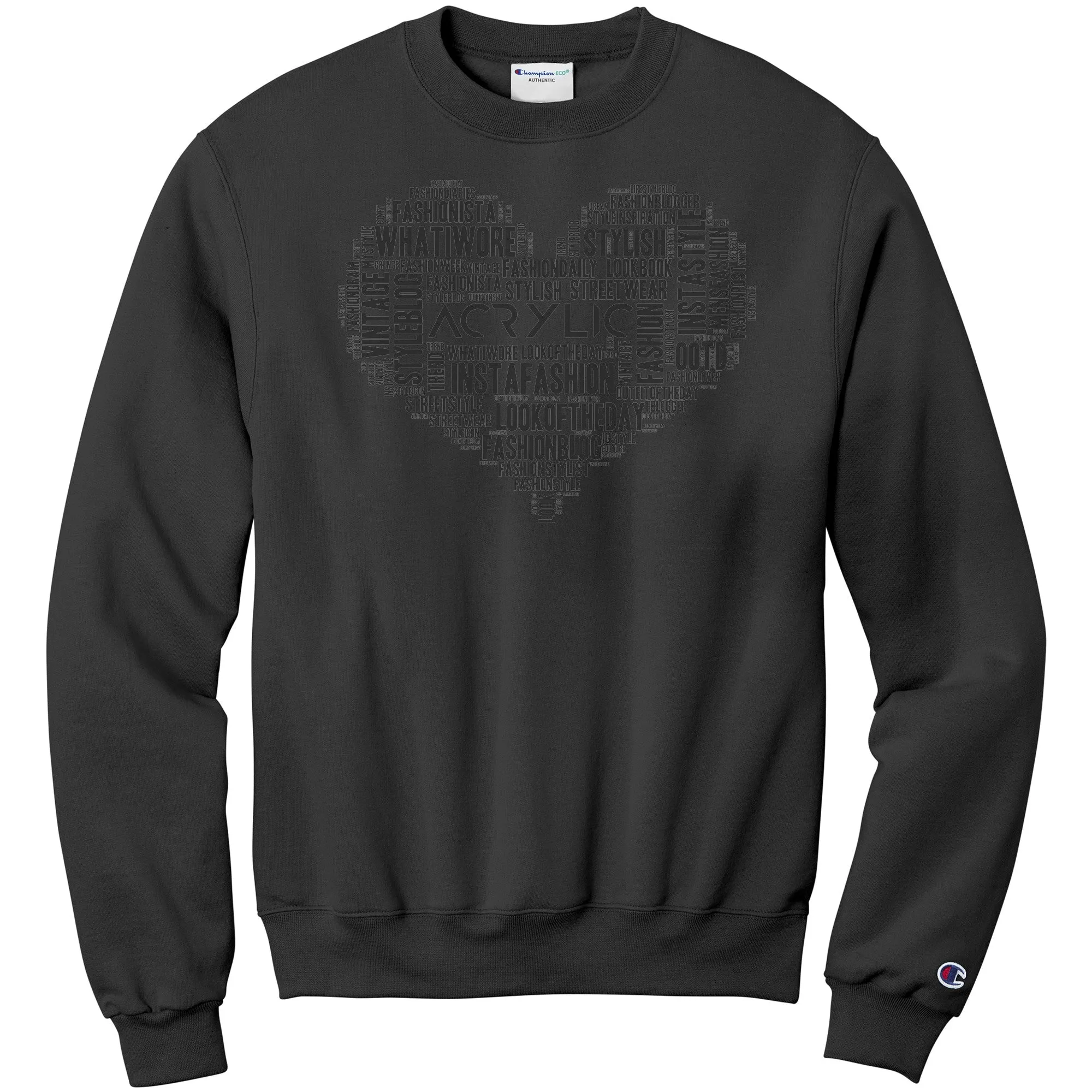 Acrylic Word Cloud Sweatshirt