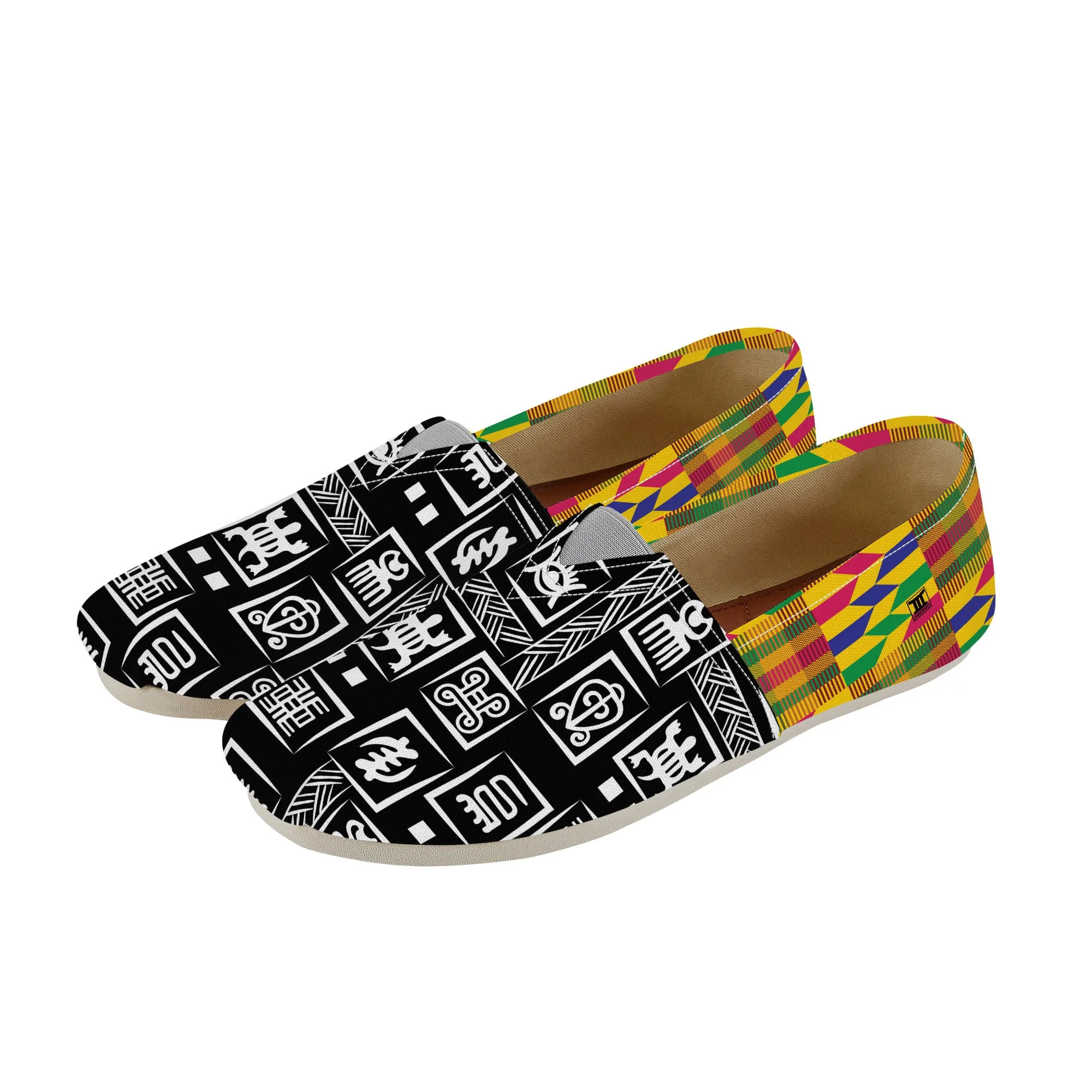 Adinkra Tuntum Nkonso-Kente Slip-on Canvas