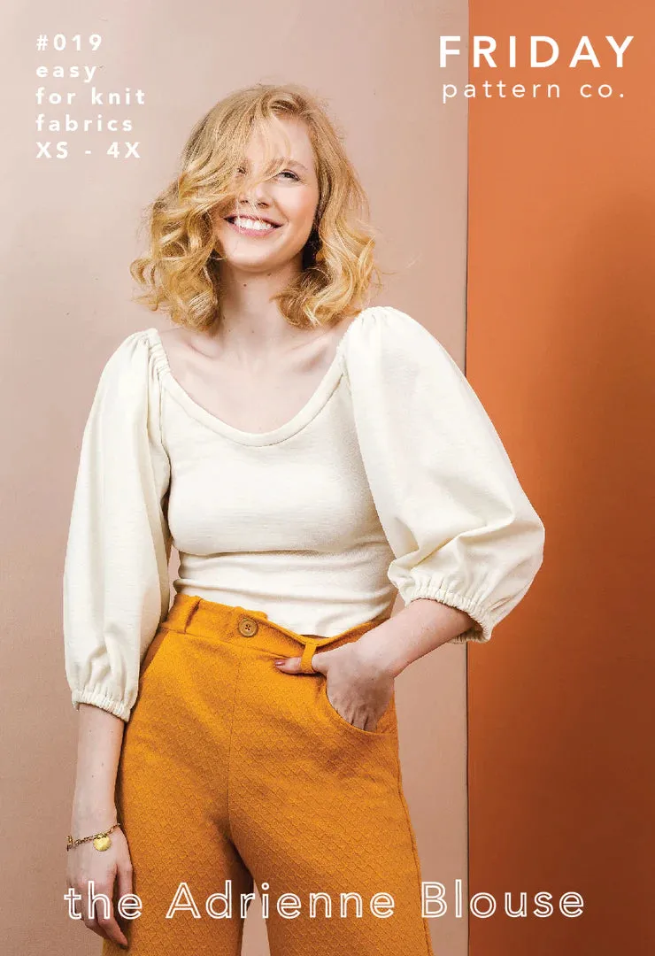 Adrienne Blouse Sewing Pattern by Friday Pattern Company