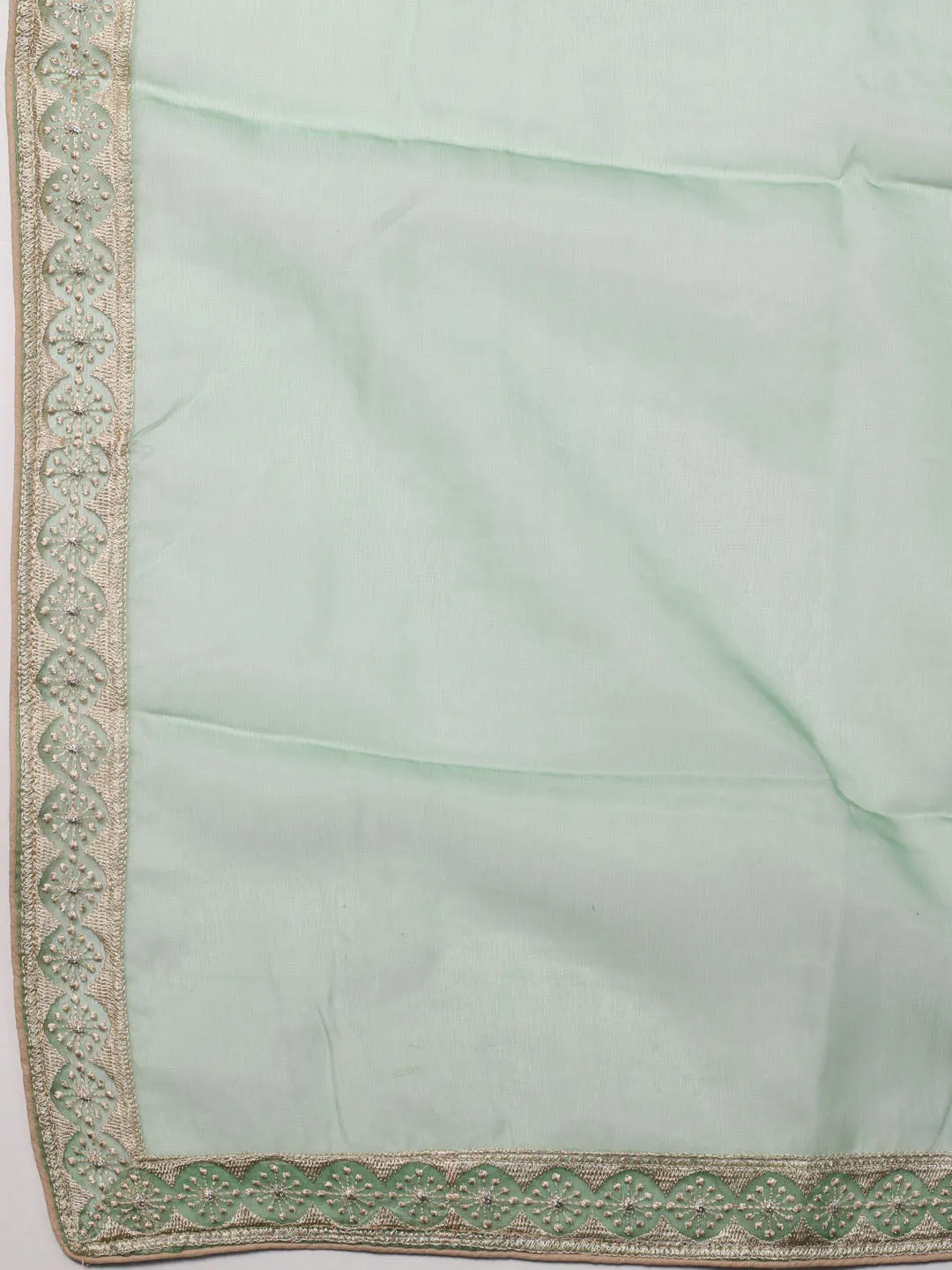 All Over Embroidery Chanderi Unstitched Suit Piece With Dupatta