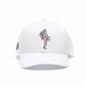 Angry Golfer White SnapBack Golf Hat - Curved Brim