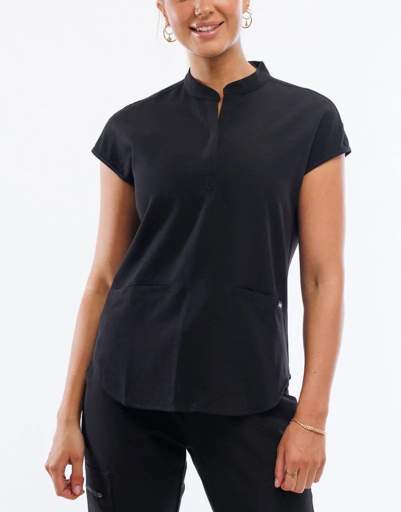 Apollo Scrub Top - Black