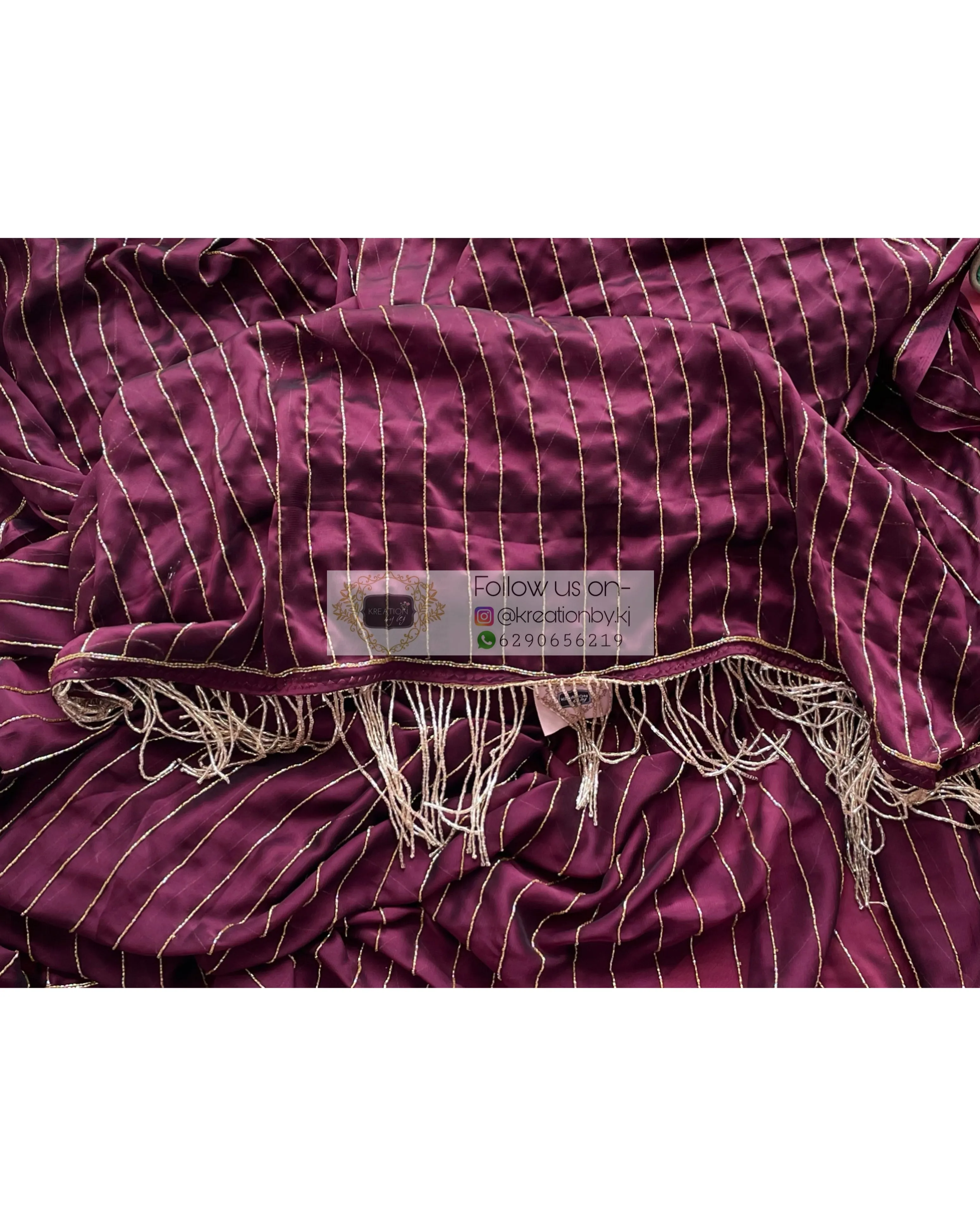 Aubergine Noorani Georgette Saree