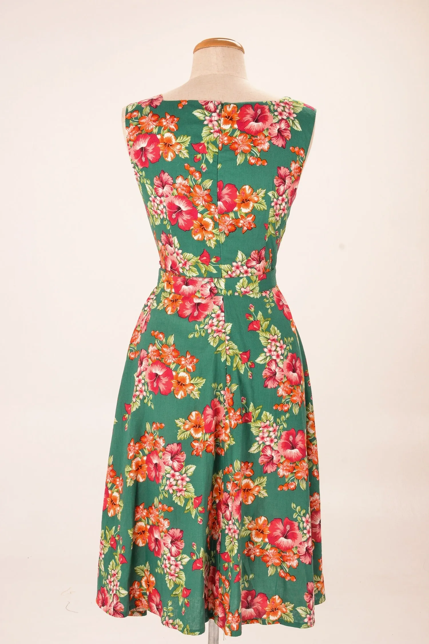 Bee Green & Orange Tropical Dress