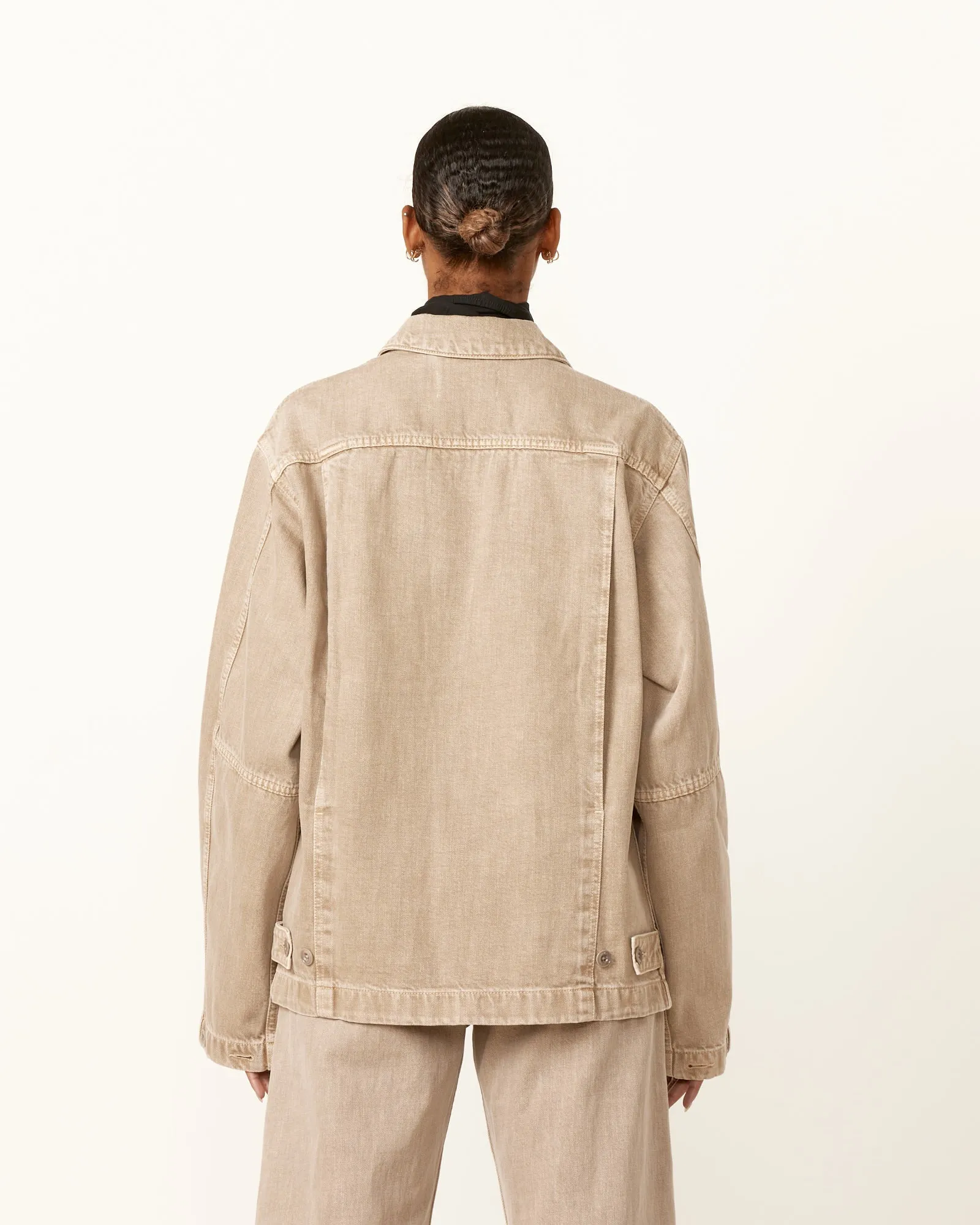 Boxy Jacket in Snow Beige