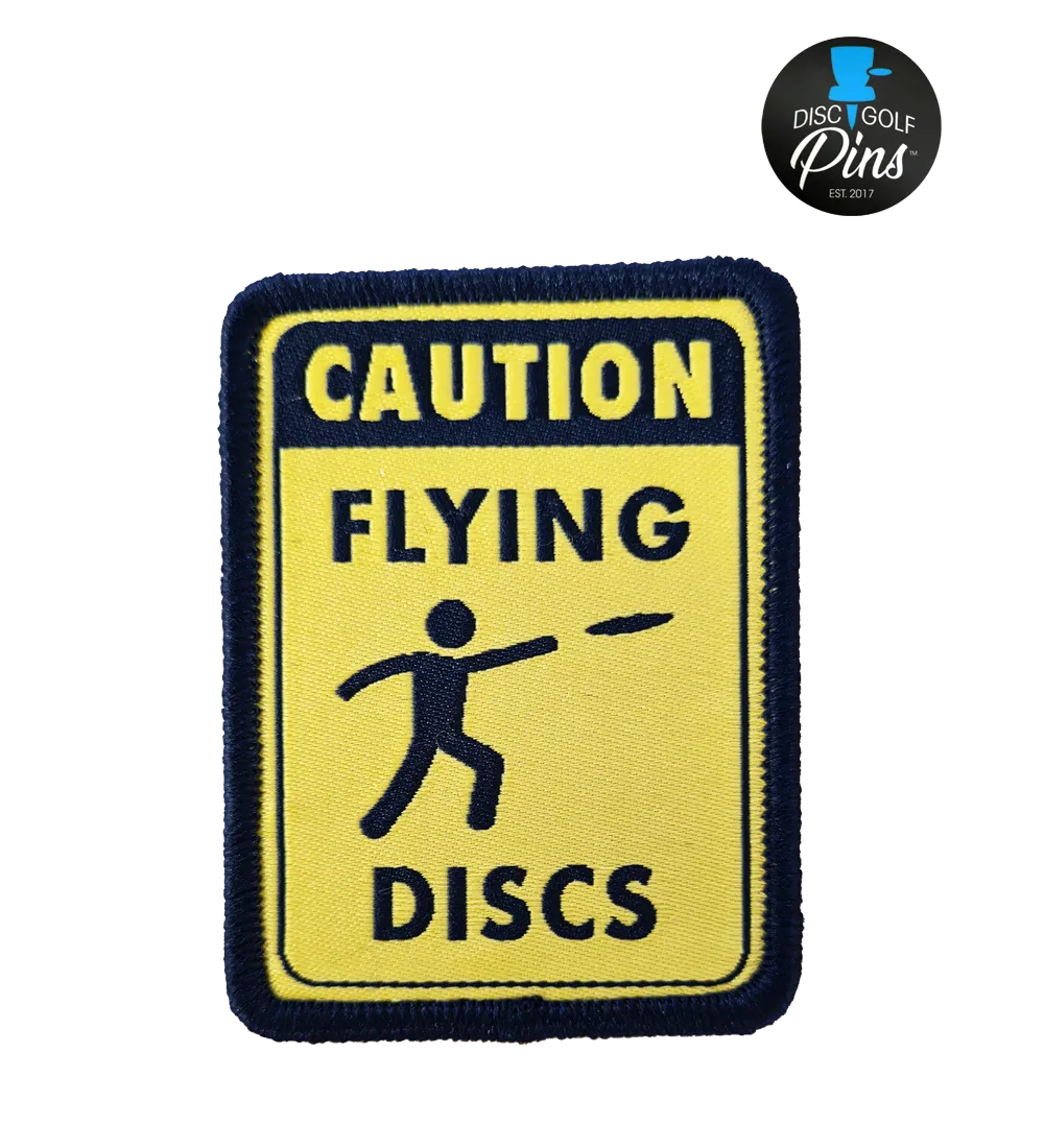 Caution Flying Discs Patches