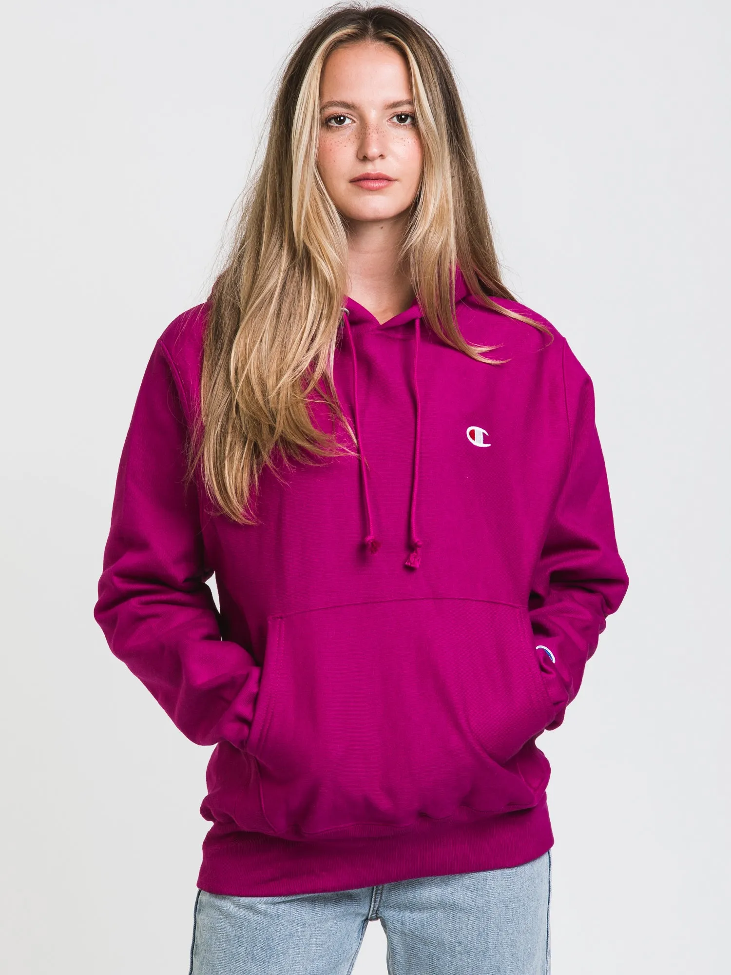 CHAMPION BOYFRIEND PULLOVER HOODIE  - CLEARANCE