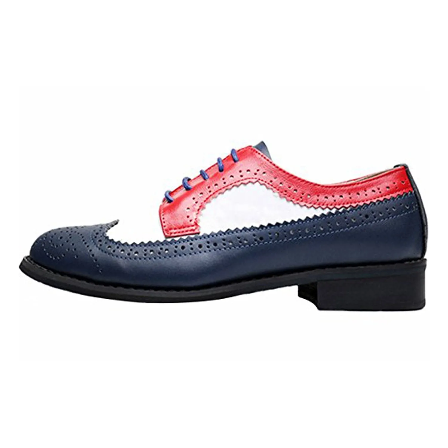 (Clean Up - US 11) Classical Leather Wing-up Brogues Flat Lace-up Oxford Shoes