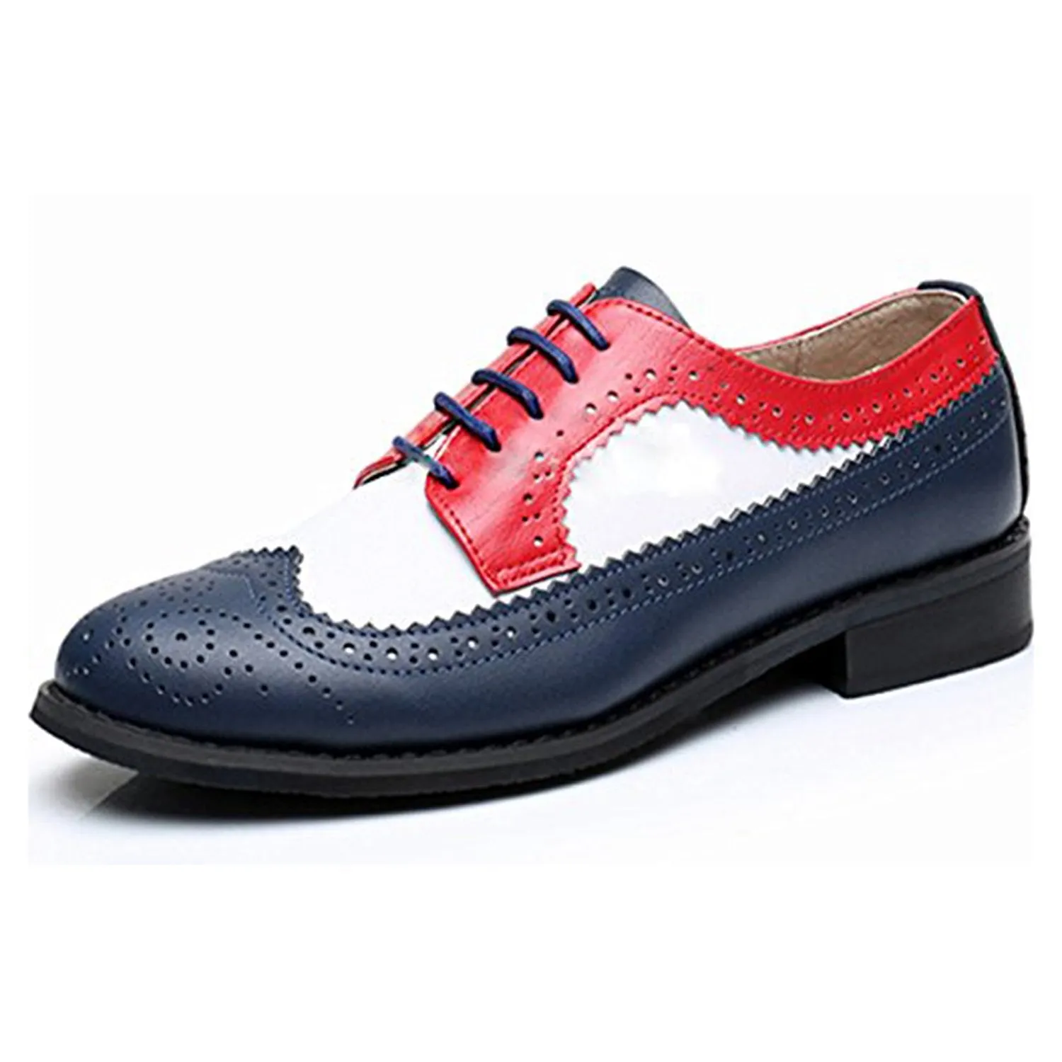 (Clean Up - US 11) Classical Leather Wing-up Brogues Flat Lace-up Oxford Shoes