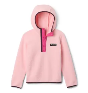 Columbia Kids Helvetia Half Snap Hooded Fleece (Satin Pink/Pink Ice)(Ages 4-18)