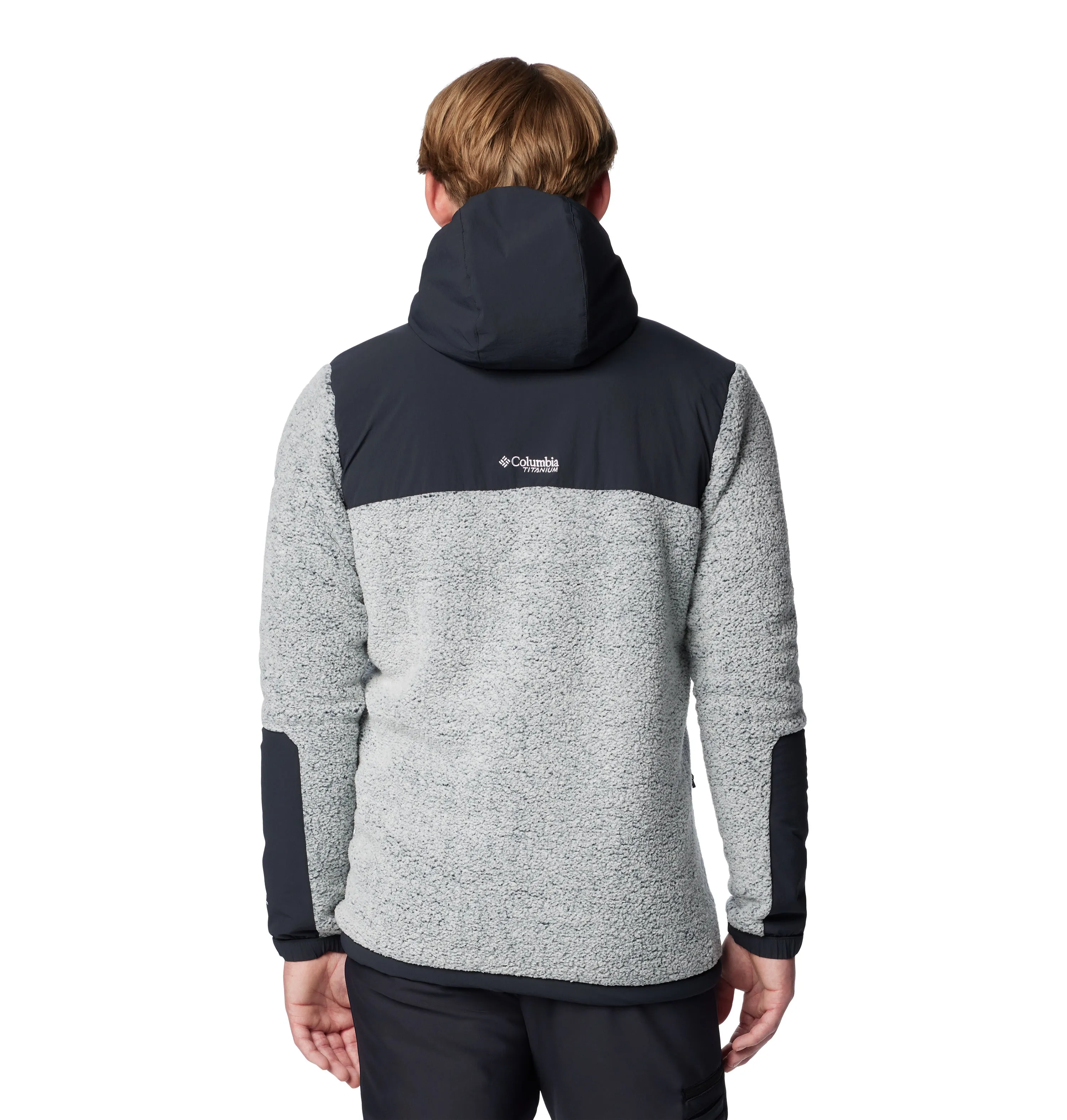 Columbia Men's Arctic Crest Technical Hooded Full Zip Fleece (White/Black)