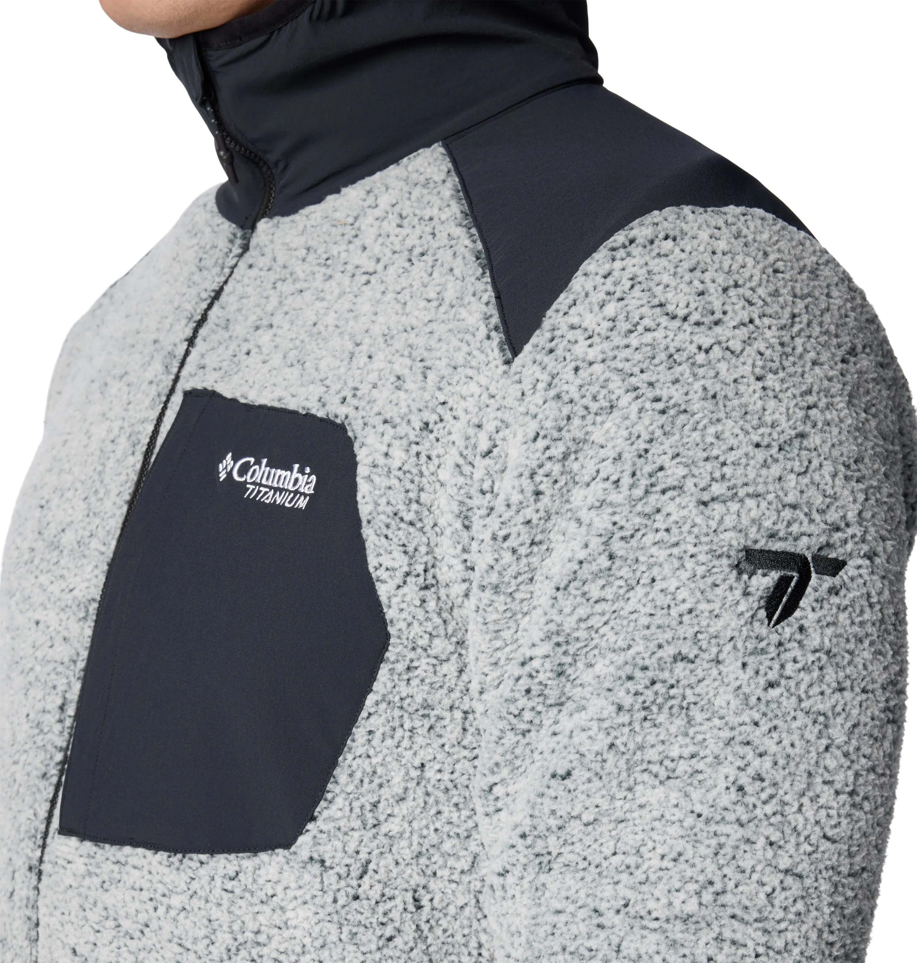 Columbia Men's Arctic Crest Technical Hooded Full Zip Fleece (White/Black)