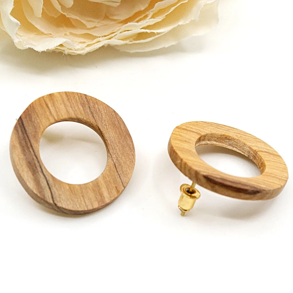 Comet Wooden Post Earrings