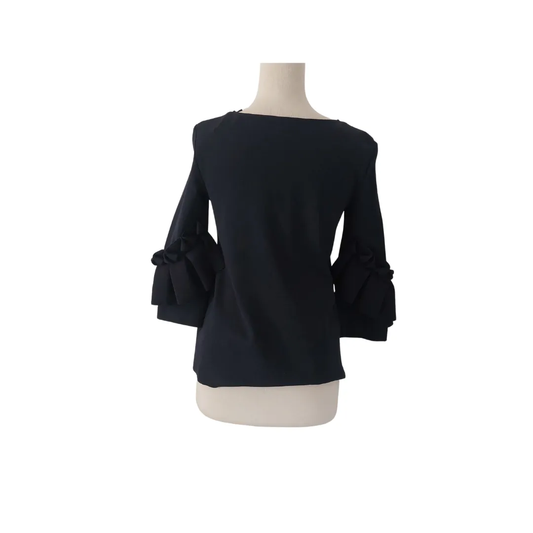 COS Navy Blue Frill Blouse | Pre Loved |