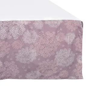 Crib bed skirt - Plum dandelions