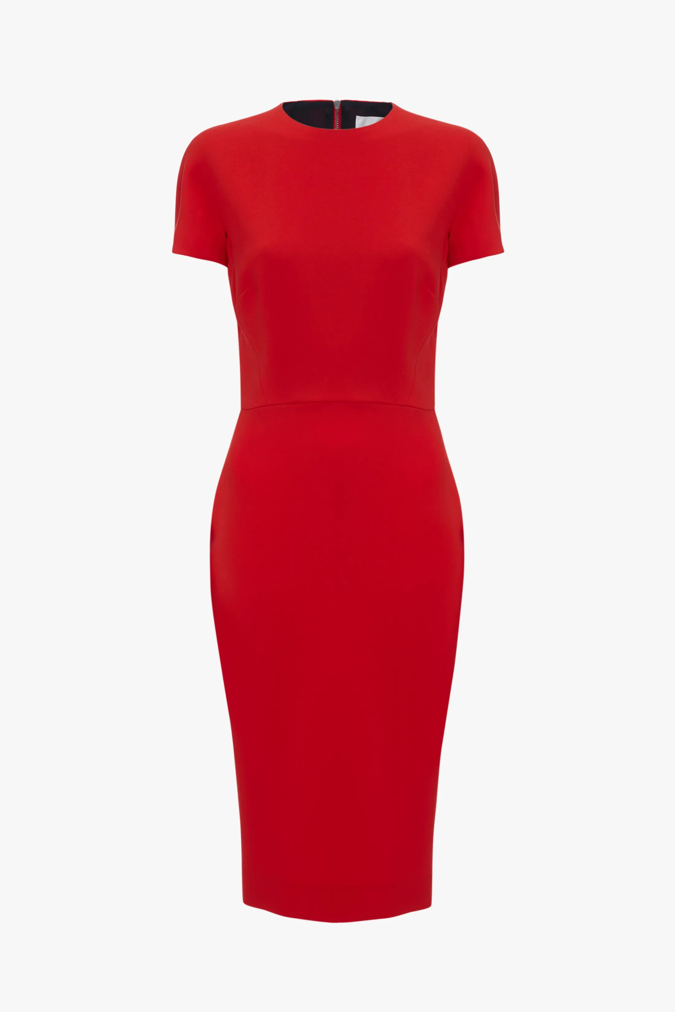 Fitted T-shirt Dress In Bright Red