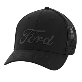 Ford Logo Black Reflective Stretch Fit Hat