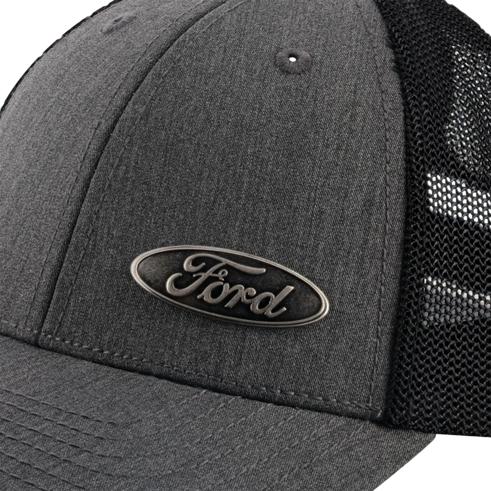 Ford Logo Metal Badge Snapback Hat