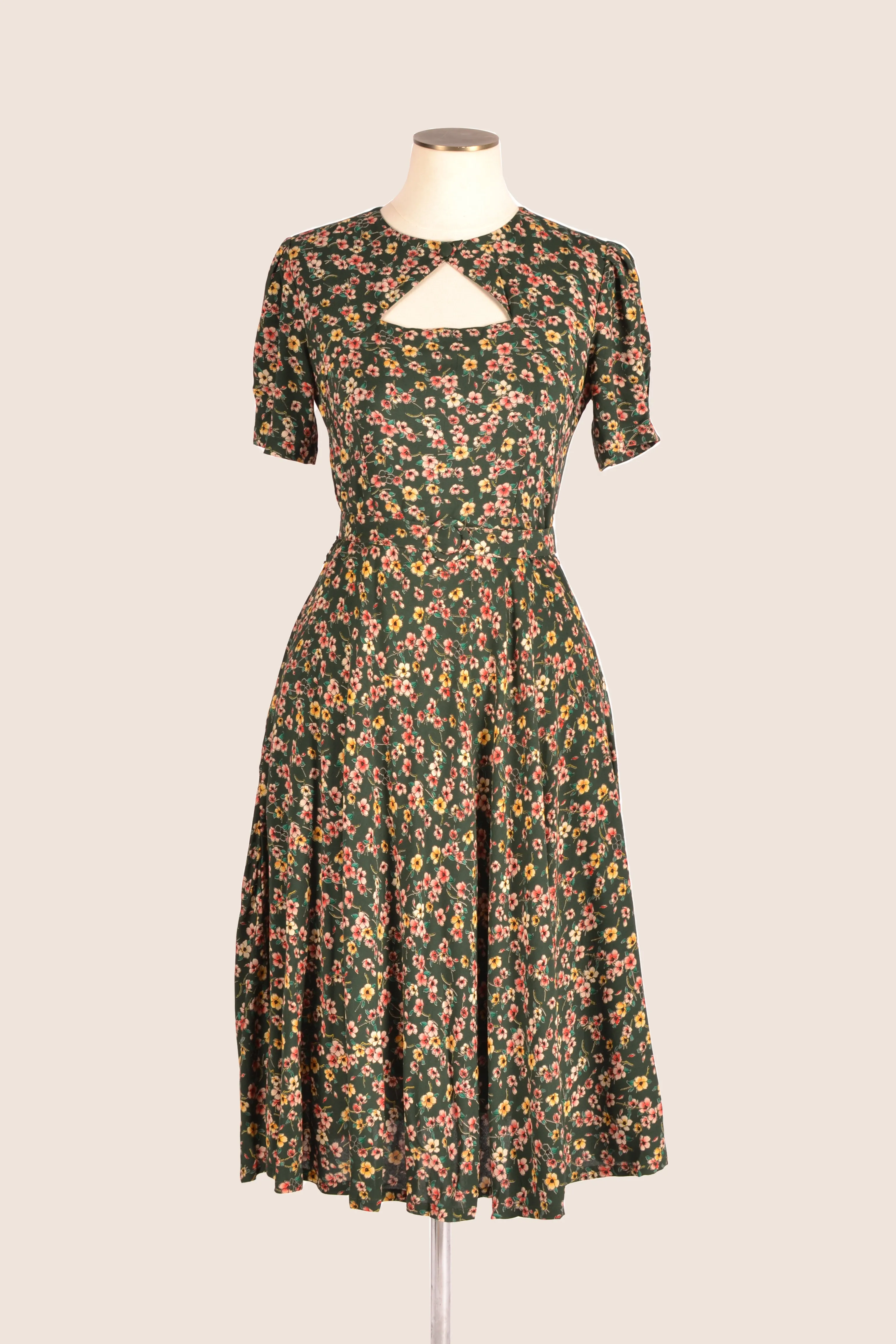 Ginger Green Floral Dress