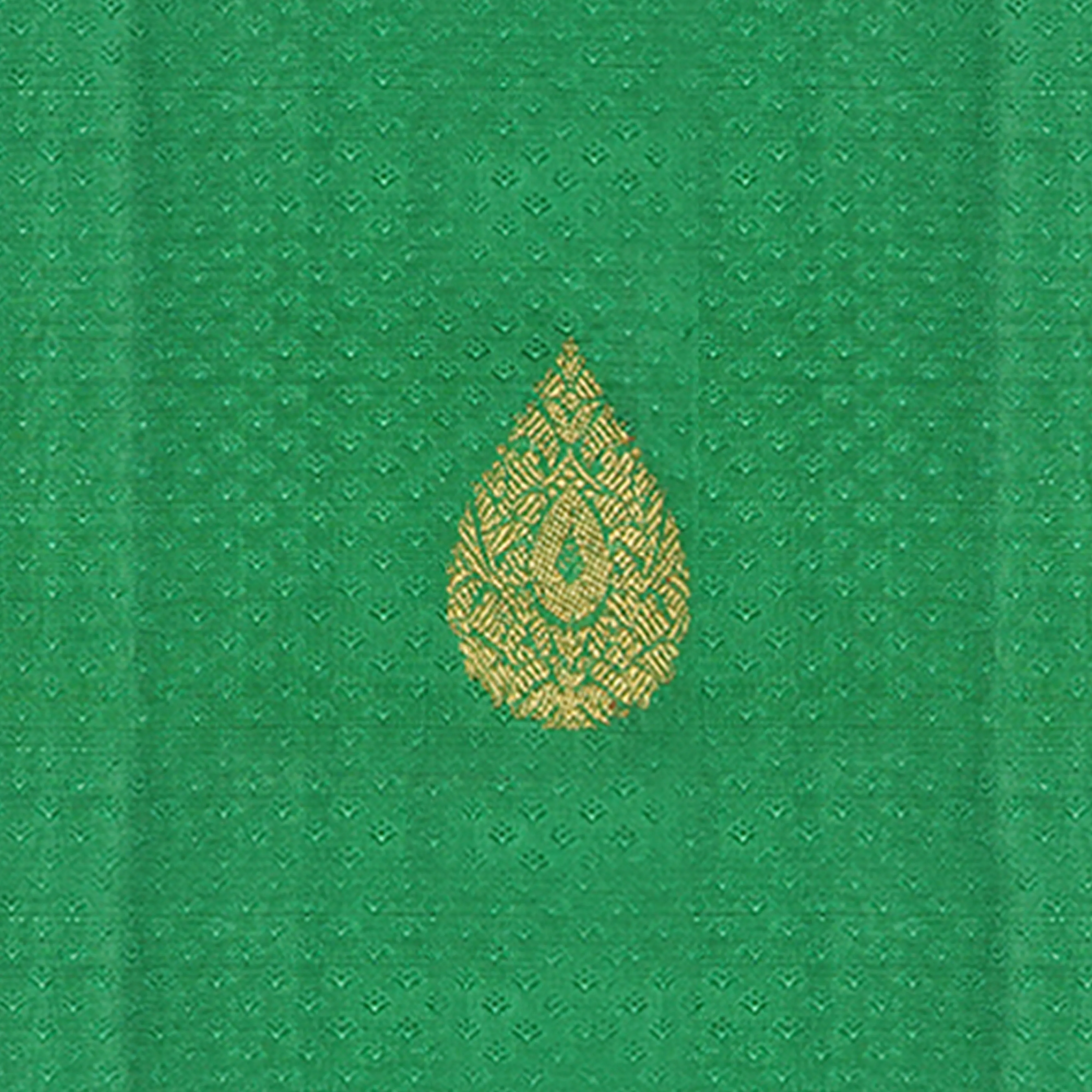 Handwoven Green Kanjivaram Silk Saree - 1830T007478DSC