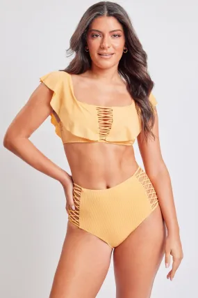 Heart & Sol Off Shoulder Flounce Bikini