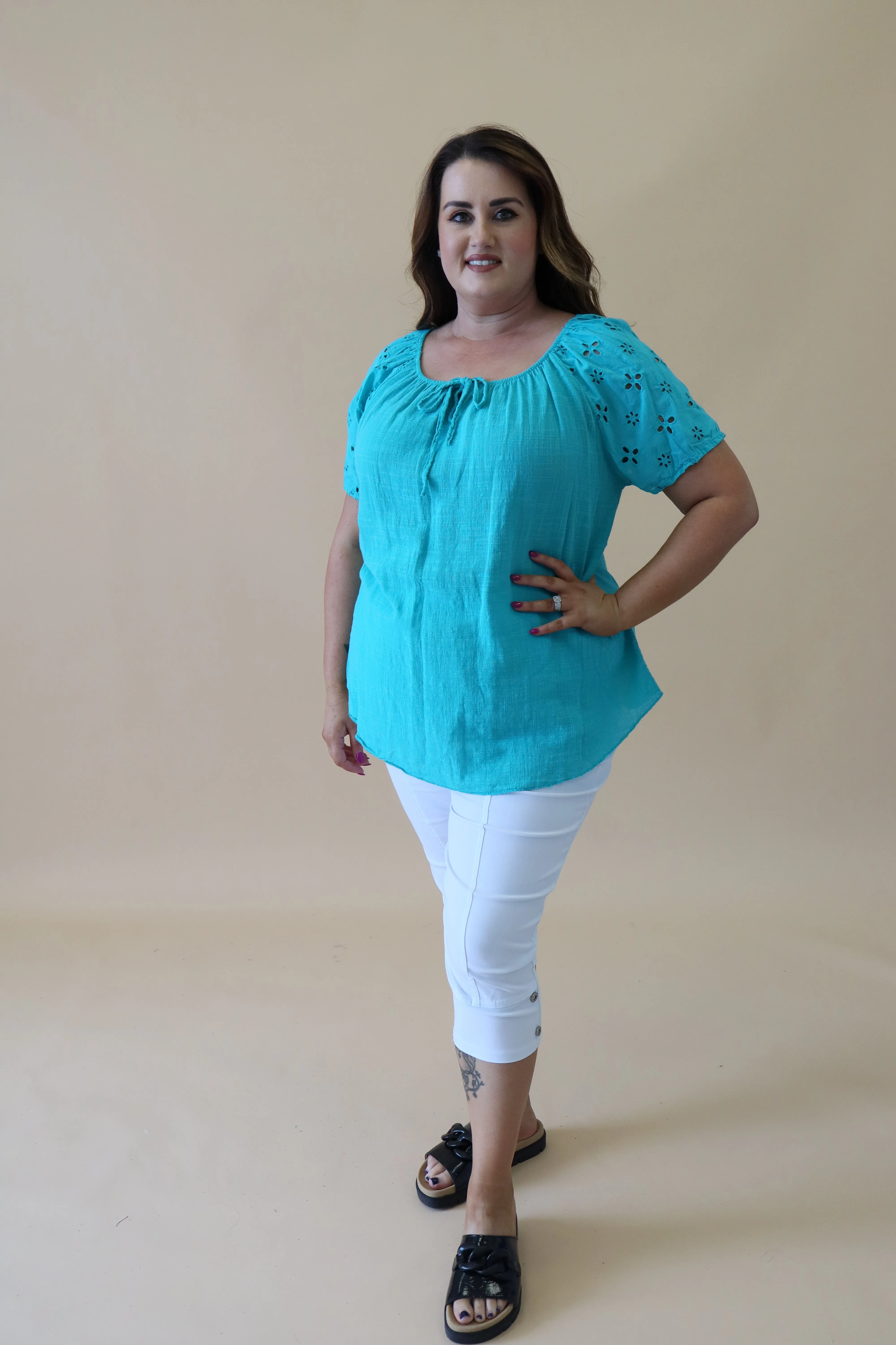 Helen Blouse in Turquoise