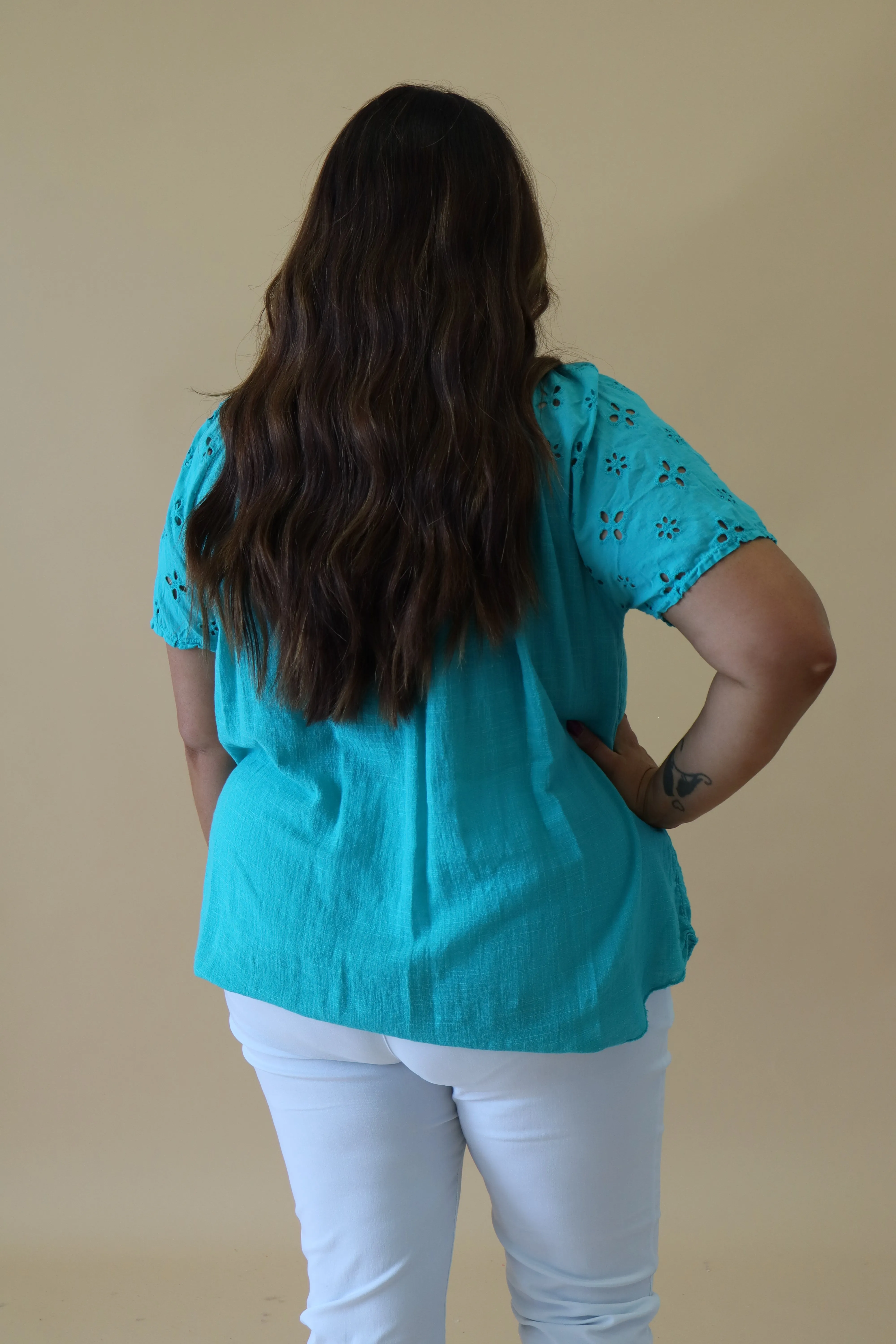 Helen Blouse in Turquoise