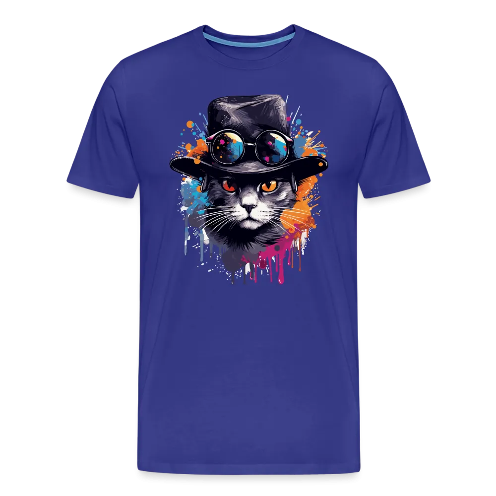 Herren T-Shirt mit Katzenmotiv "Splash Cat"