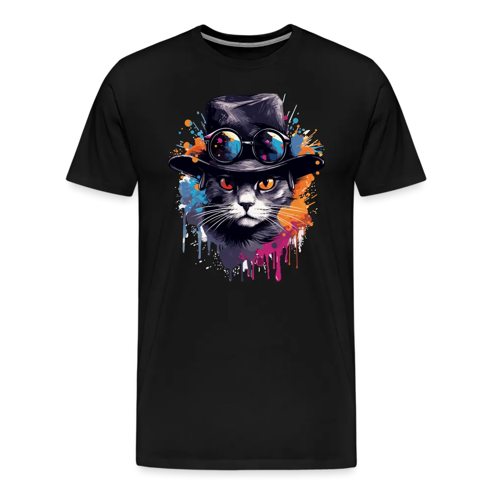 Herren T-Shirt mit Katzenmotiv "Splash Cat"