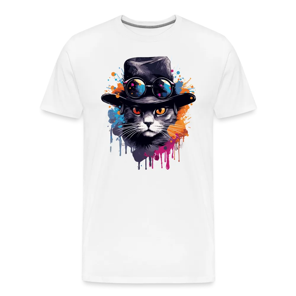 Herren T-Shirt mit Katzenmotiv "Splash Cat"