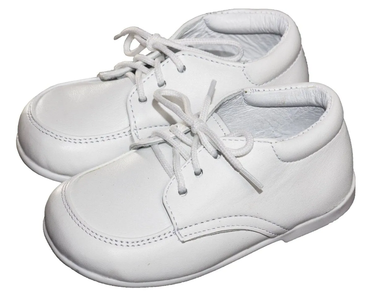 Infant White Formal Lace Up Dress Shoe - Caleb