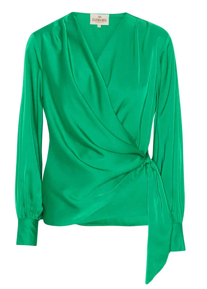 Karmamia Ines Blouse - Sl-om-bluse - Emerald