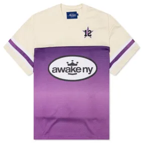 King Logo S/S Jersey - Cream/Purple