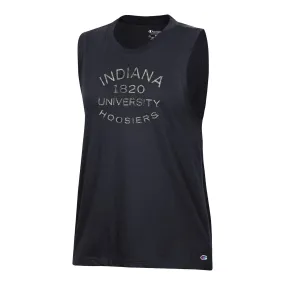 Ladies Indiana Hoosiers Core Black Muscle Tank