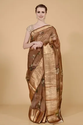 Light Brown Handloom Saree