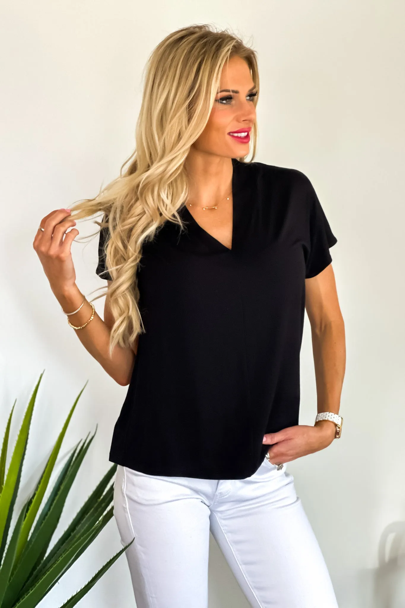 Liverpool Annika Shawl Collar Blouse: Black