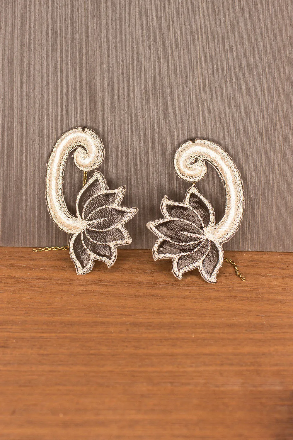 Lotus Handcrafted sterling silver ear-cuff