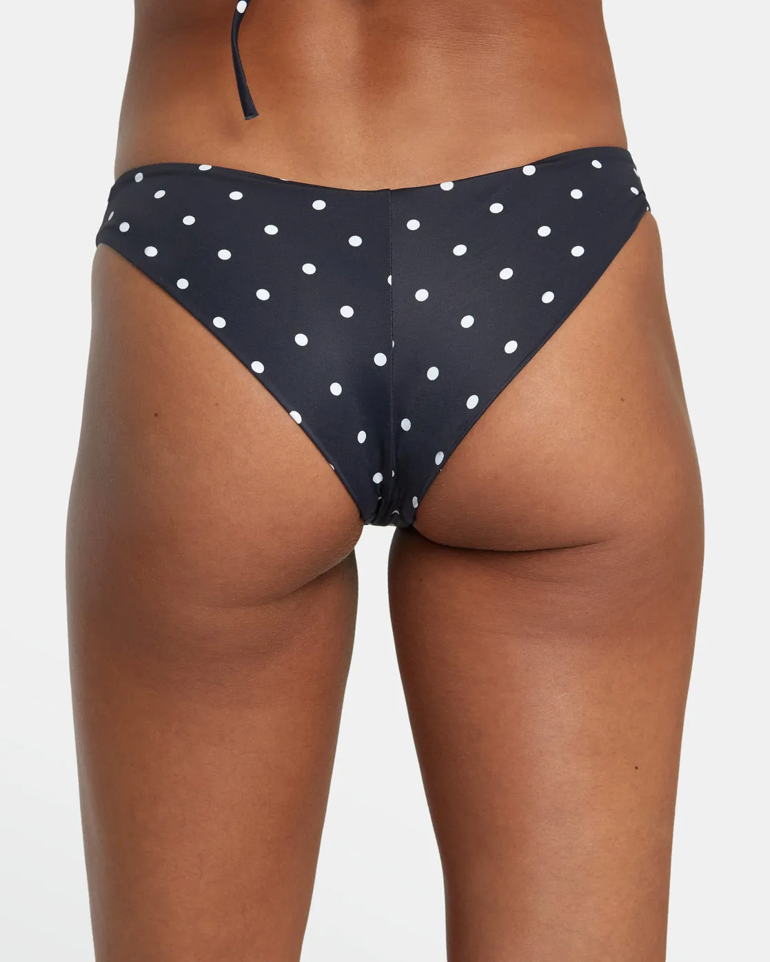 Low-Rise Cheeky Hipster Bikini Bottoms - Black/White