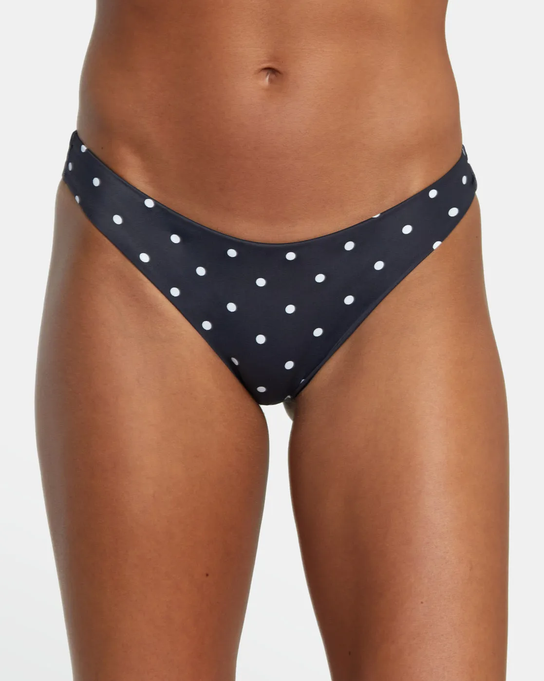 Low-Rise Cheeky Hipster Bikini Bottoms - Black/White