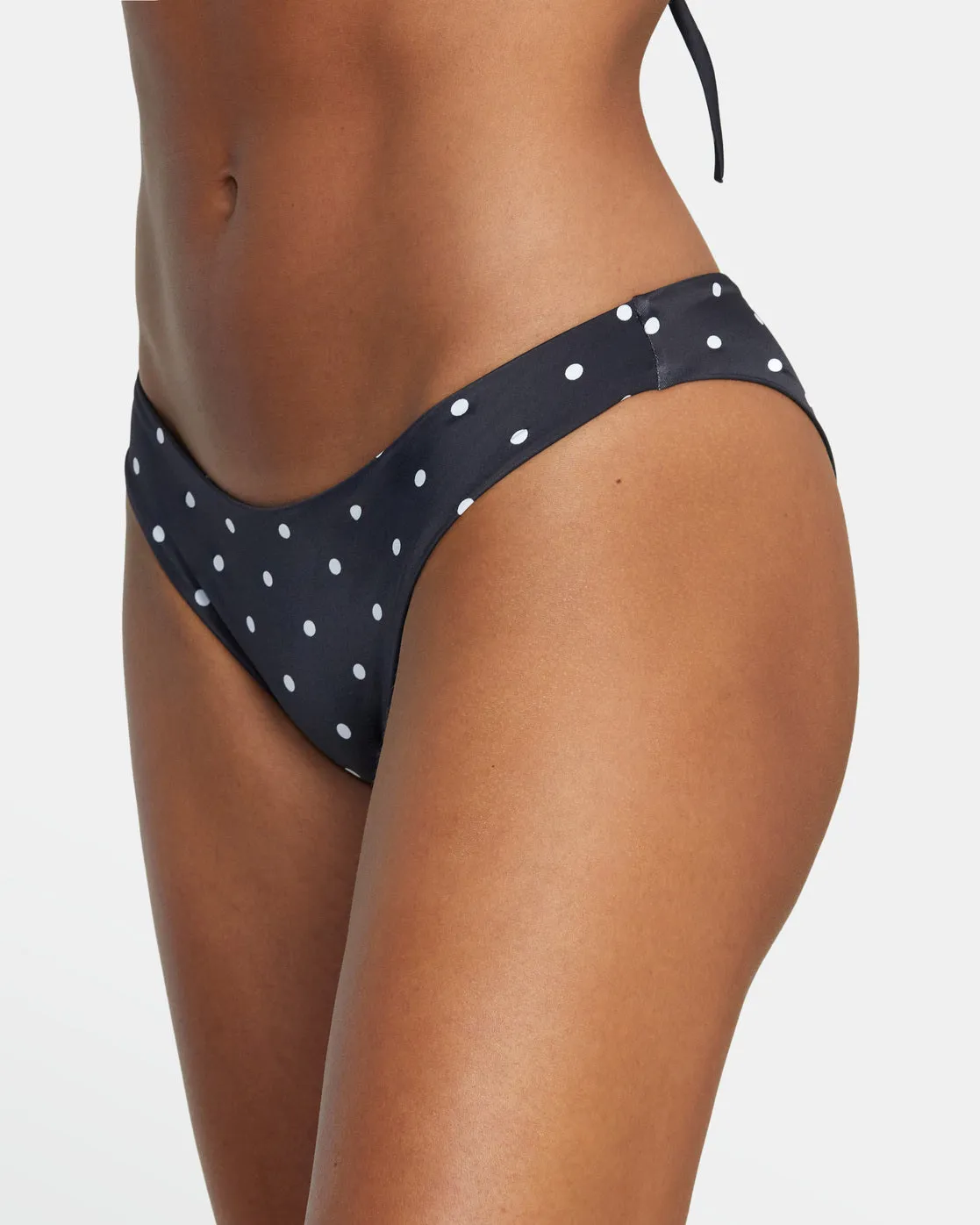 Low-Rise Cheeky Hipster Bikini Bottoms - Black/White